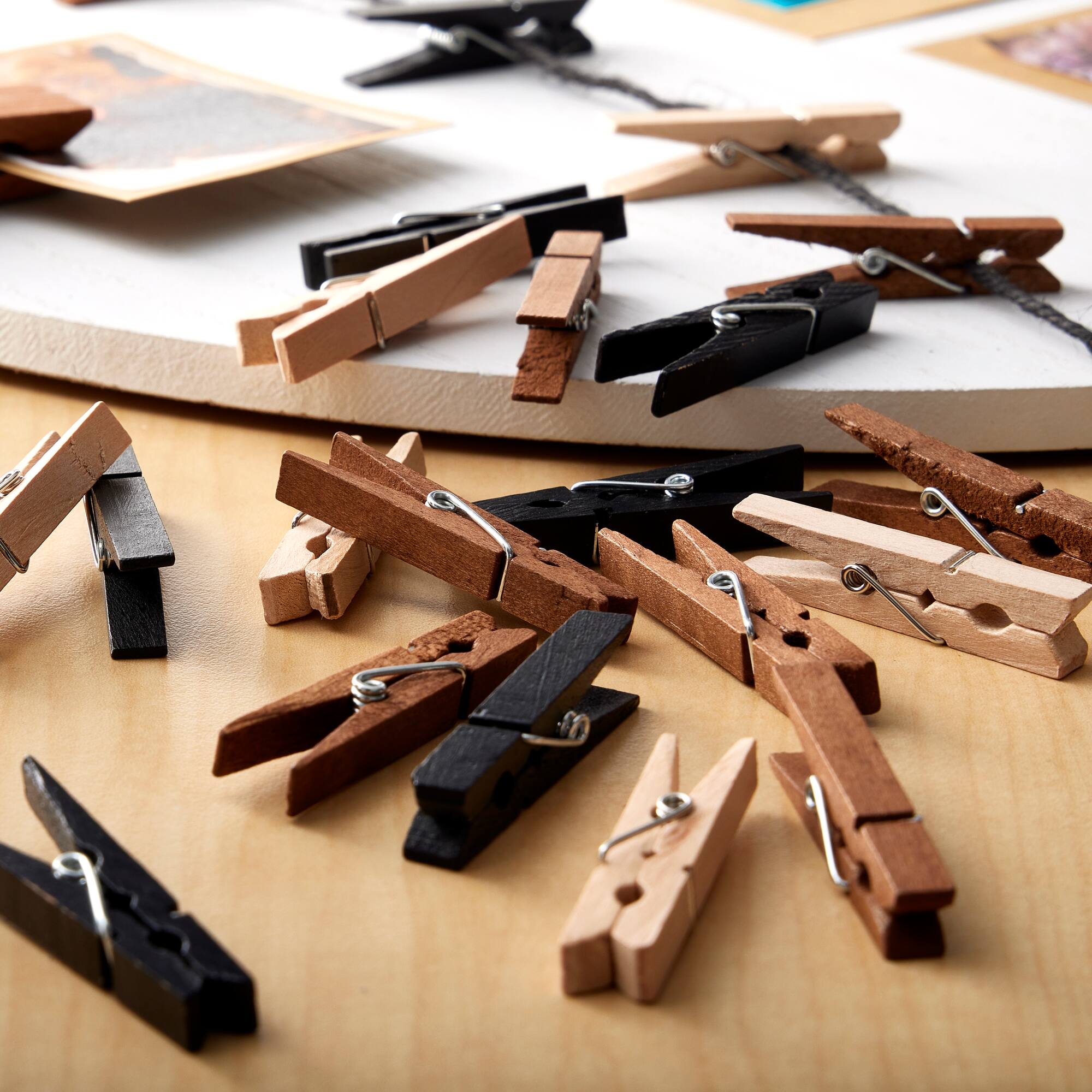 12 Packs: 30 ct. (360 total) 2" Natural Mix Clothespin Embellishments by Recollections™